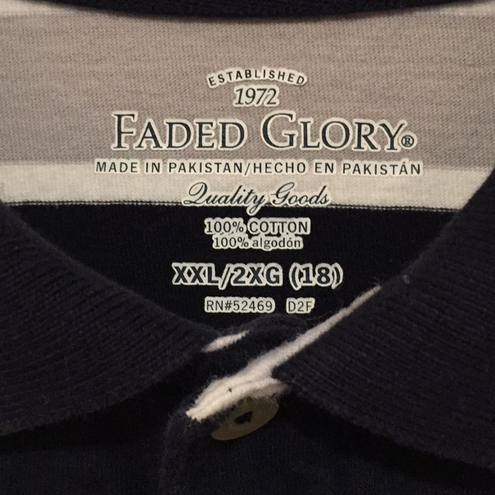 Faded Glory Boys striped blue/grey long sleeve - Picture 2 of 5